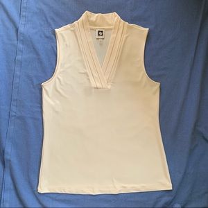 Anne Klein triple pleat sleeveless top size S